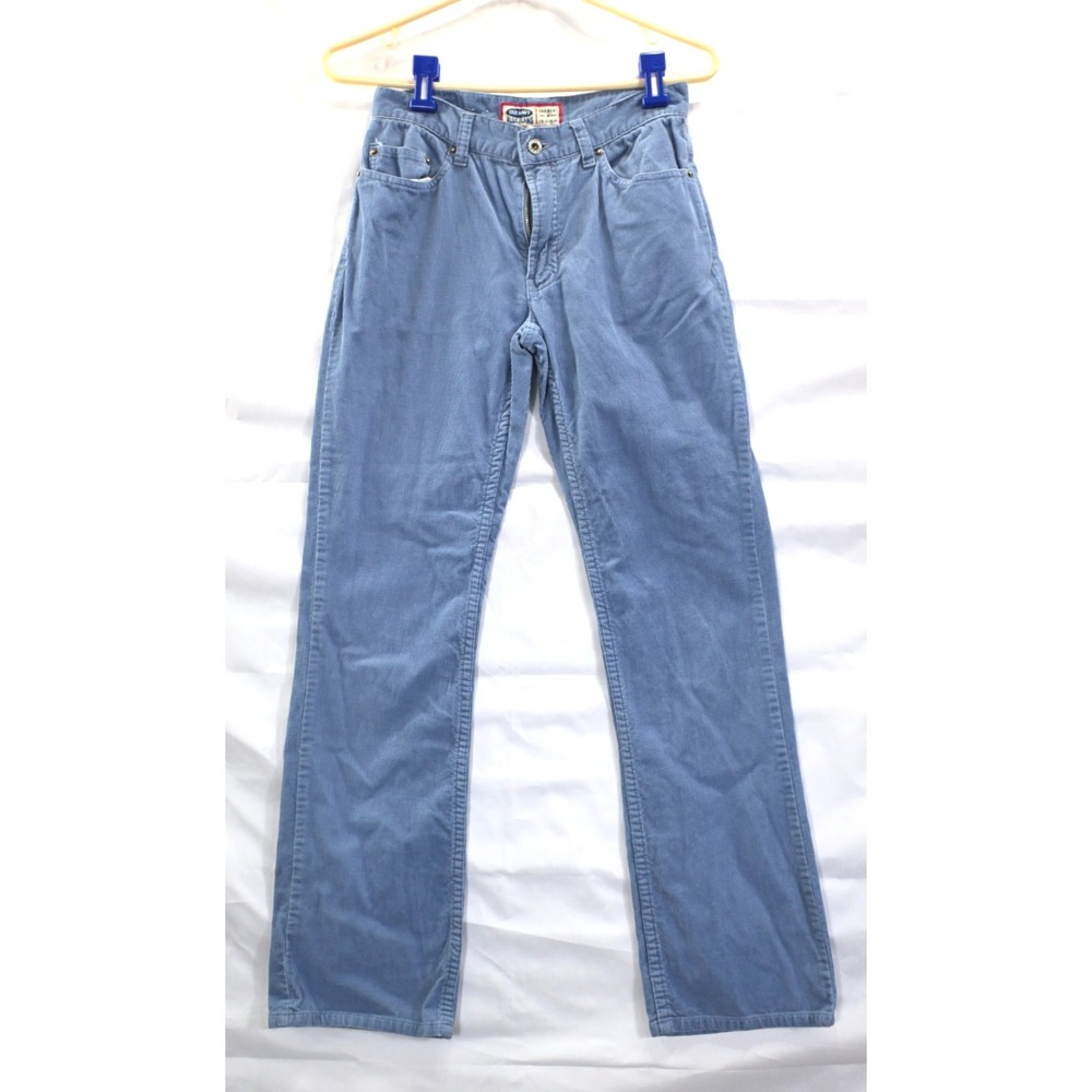 Old Navy Blue Corduroy Jeans Womens Size 4 Vintage Y2K Straight Leg Mid Rise